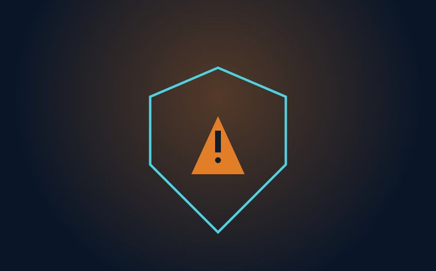 Ilustração de escudo com alerta representando os riscos do IPTV grátis